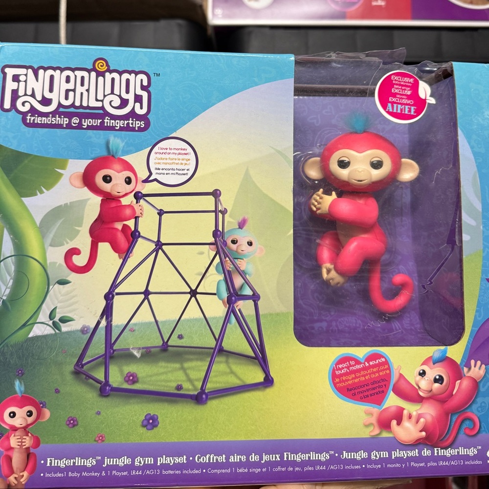 Jungle Gym Playset + Monkey Aimee Fingerling NEW BOX AS IS INTERACTIVE TOY